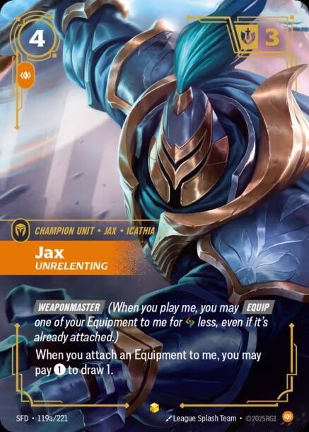 Jax - Unrelenting 119a/221 (Spiritforged) - Foil