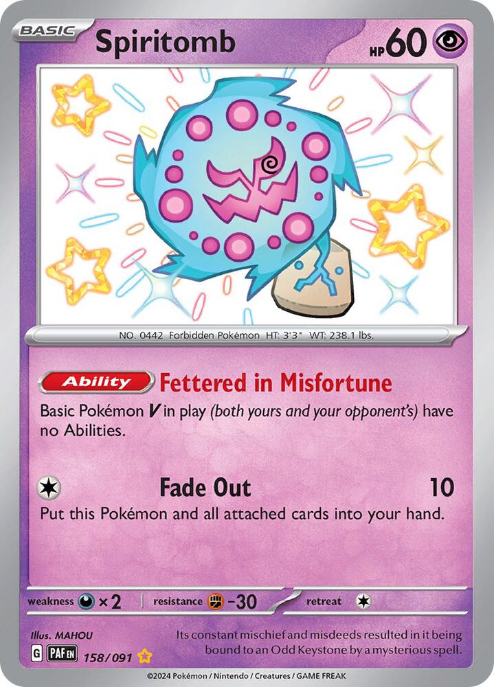 Spiritomb 158/091 (SV: Paldean Fates) - Holofoil