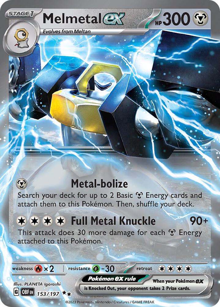 Melmetal ex 153/197 (SV03: Obsidian Flames) - Holofoil