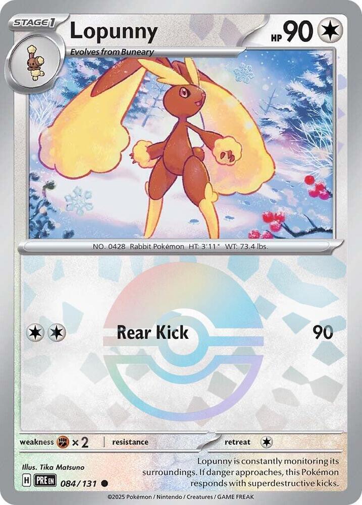 Lopunny 084/131 (SV: Prismatic Evolutions) - Poke Ball Holofoil