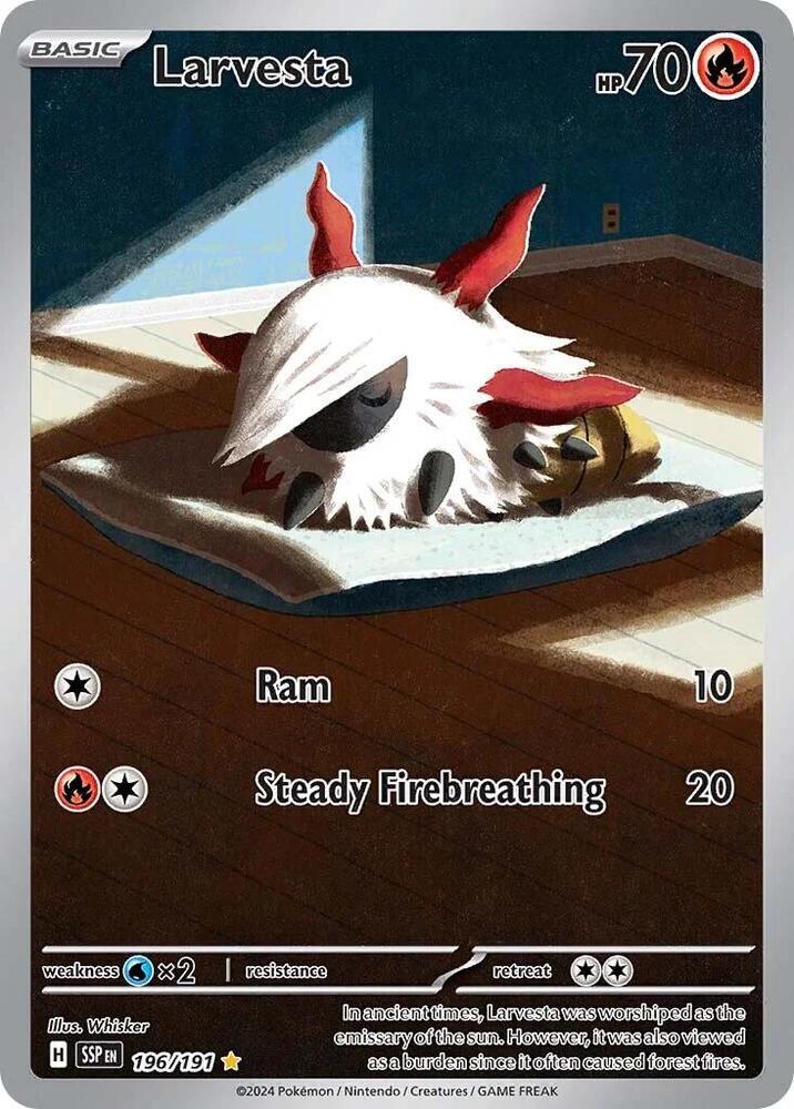 Larvesta 196/191 (SV08: Surging Sparks) - Holofoil