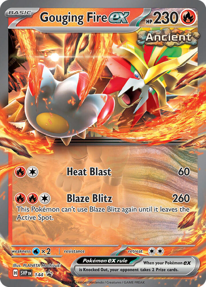 Gouging Fire ex 144 (SV: Scarlet & Violet Promo Cards) - Holofoil
