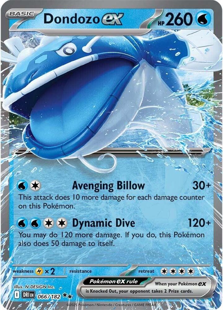 Dondozo ex 066/182 (SV10: Destined Rivals) - Holofoil