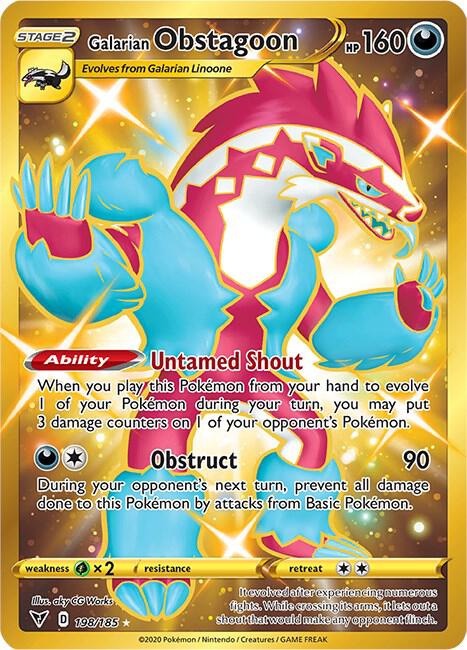 Galarian Obstagoon Secret 198/185 (SWSH04: Vivid Voltage) - Holofoil