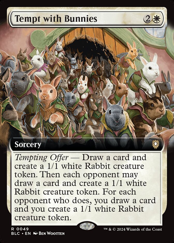 Tempt with Bunnies 49 (Commander: Bloomburrow) - Extended Art