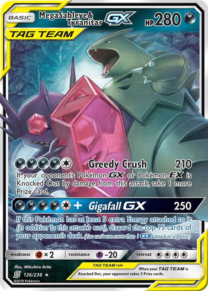 Mega Sableye and Tyranitar GX 126/236 (SM - Unified Minds) - Holofoil