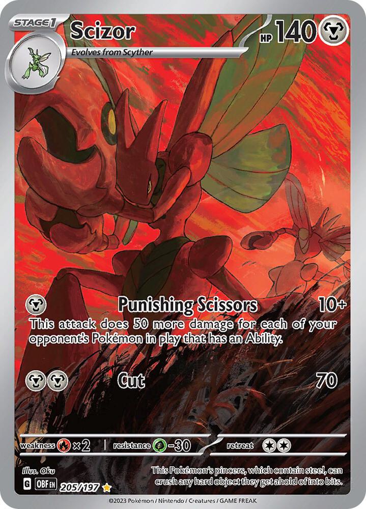 Scizor 205/197 (SV03: Obsidian Flames) - Holofoil