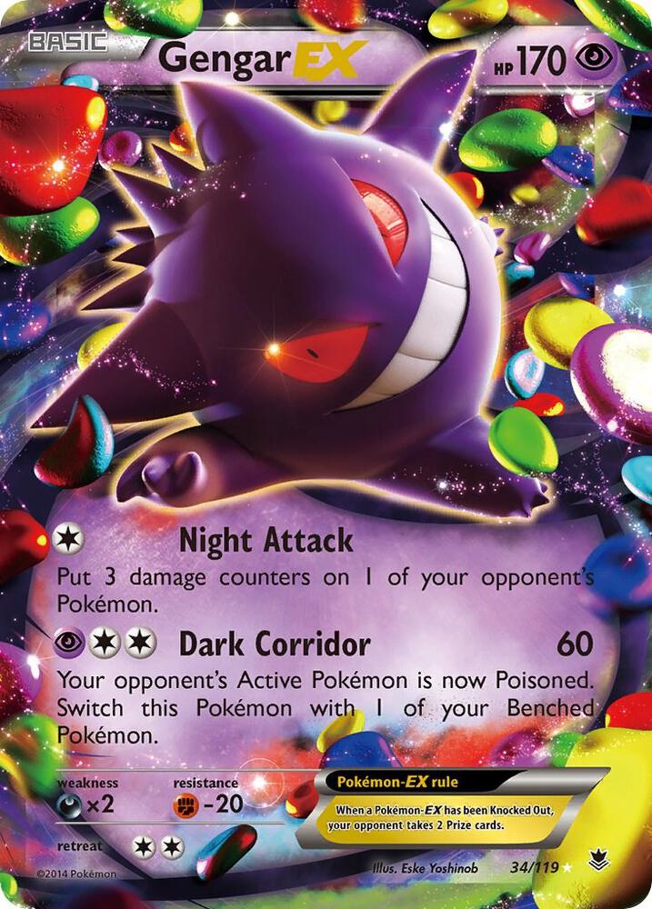 Gengar EX 34/119 (XY - Phantom Forces) - Holofoil