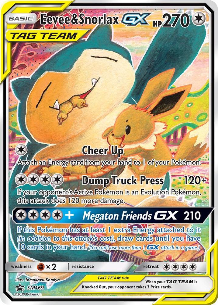 Eevee and Snorlax GX SM169 (SM Promos) - Holofoil