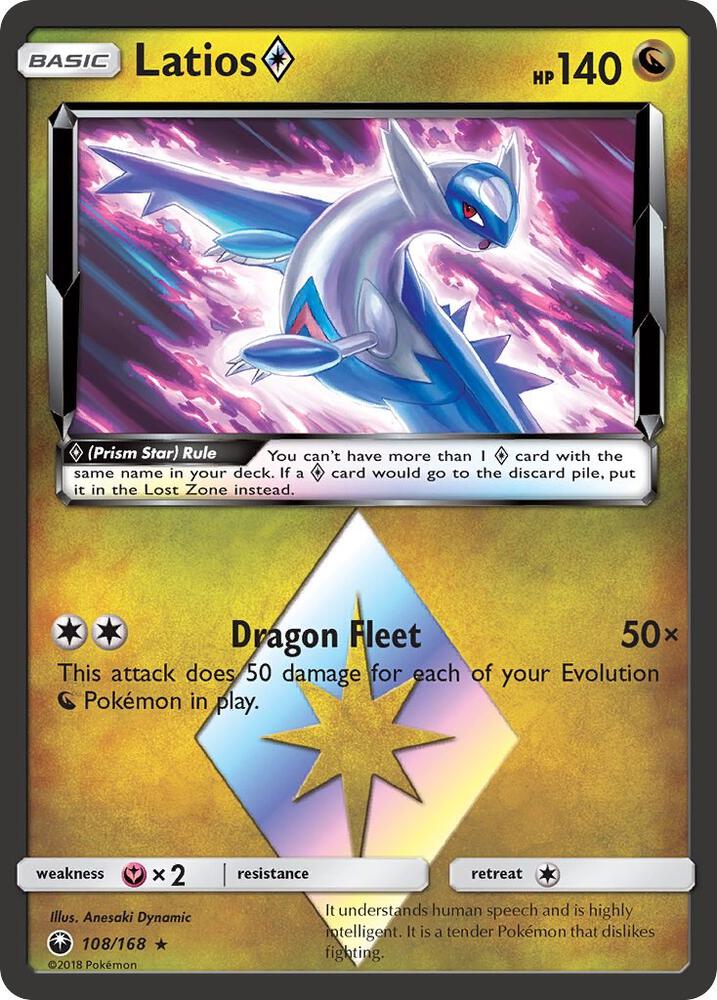Latios Prism Star 108/168 (SM - Celestial Storm) - Holofoil