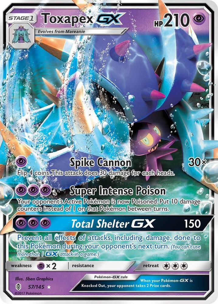 Toxapex GX 57/145 (SM - Guardians Rising) - Holofoil