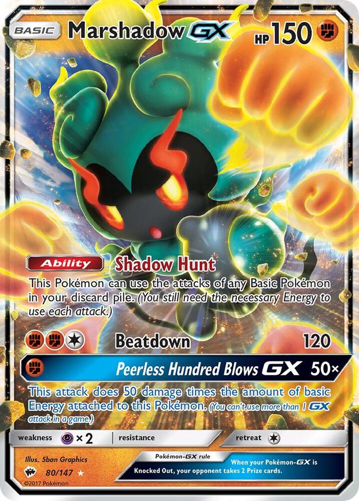 Marshadow GX 80/147 (SM - Burning Shadows) - Holofoil