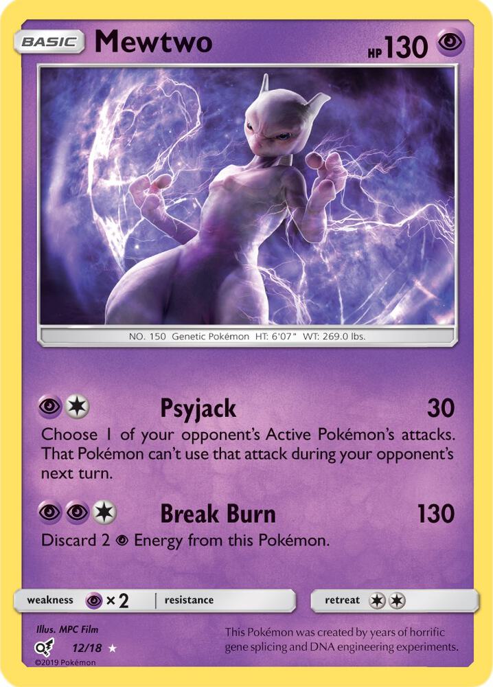 Mewtwo 12/18 (Detective Pikachu) - Holofoil