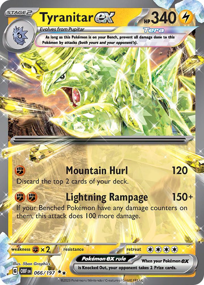 Tyranitar ex 066/197 (SV03: Obsidian Flames) - Holofoil