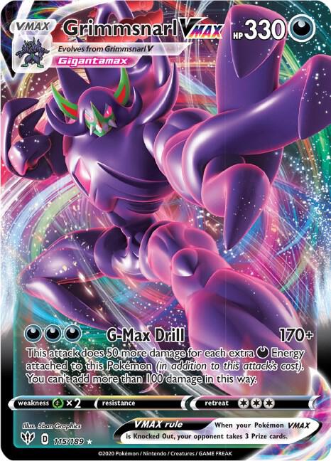 Grimmsnarl VMAX 115/189 (SWSH03: Darkness Ablaze) - Holofoil