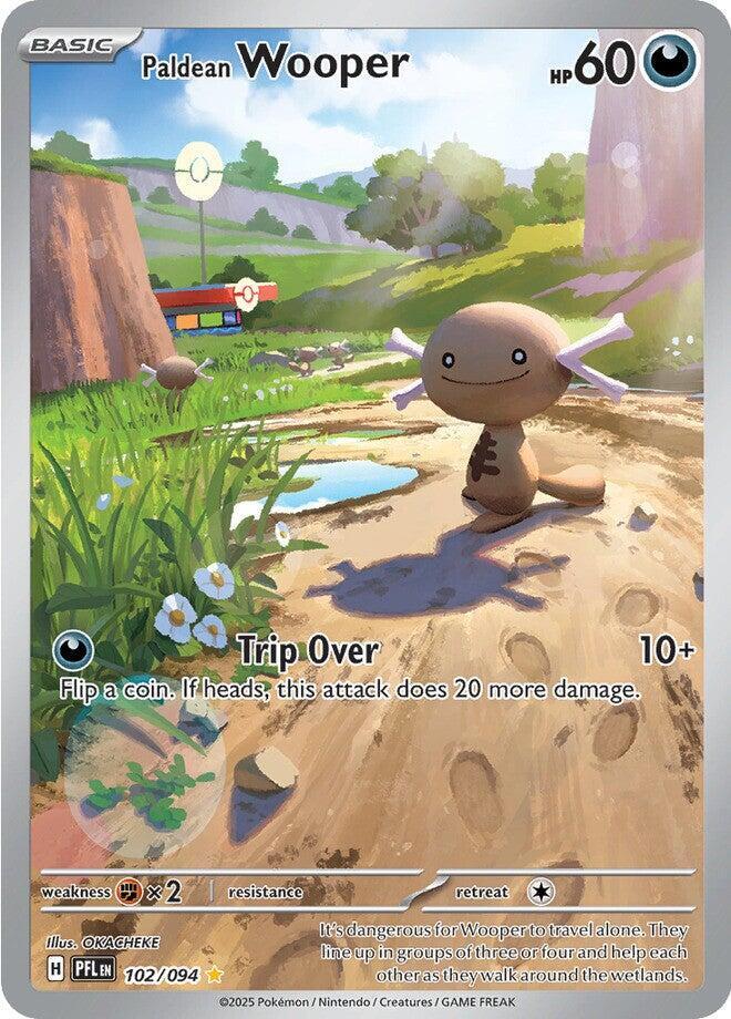 Paldean Wooper 102/094 (ME02: Phantasmal Flames) - Holofoil