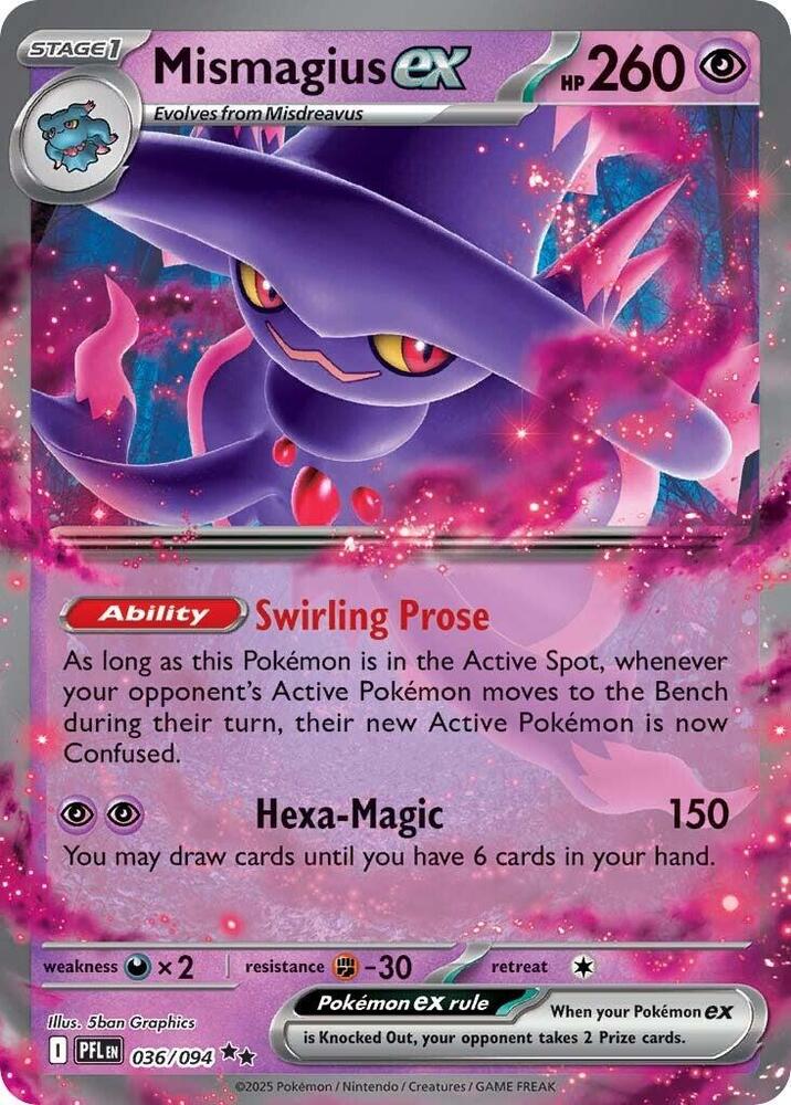 Mismagius ex 036/094 (ME02: Phantasmal Flames) - Holofoil