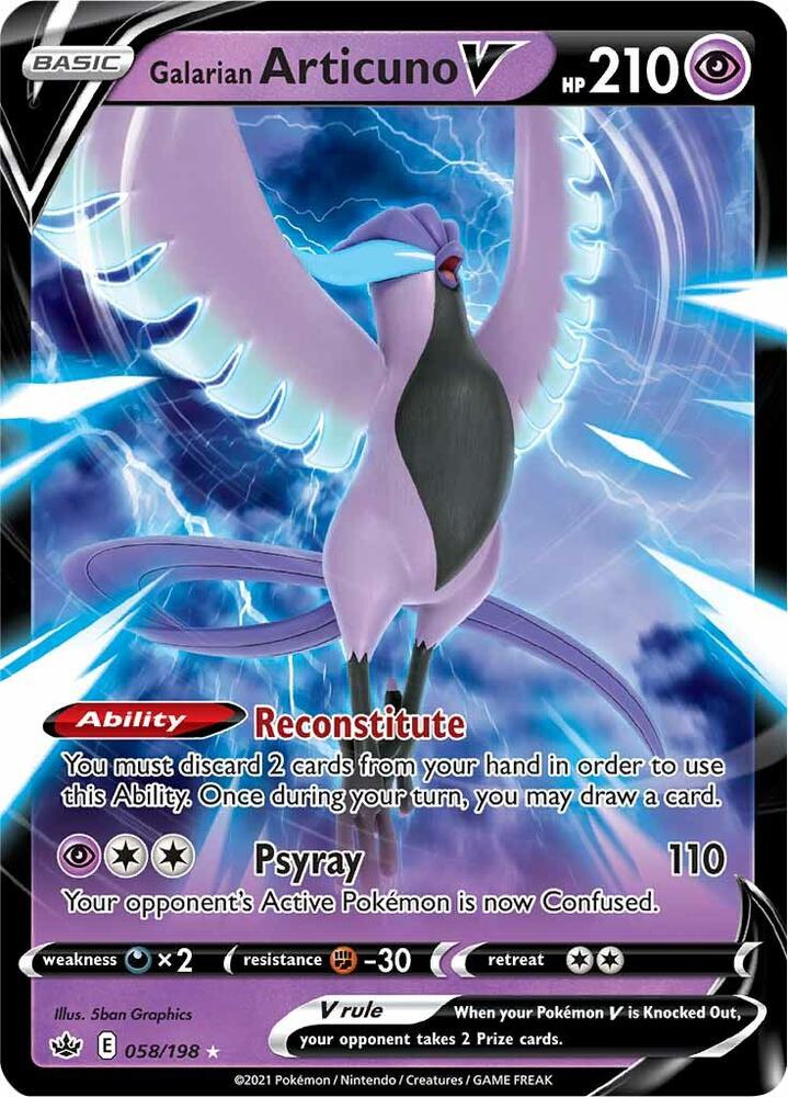 Galarian Articuno V 058/198 (SWSH06: Chilling Reign) - Holofoil