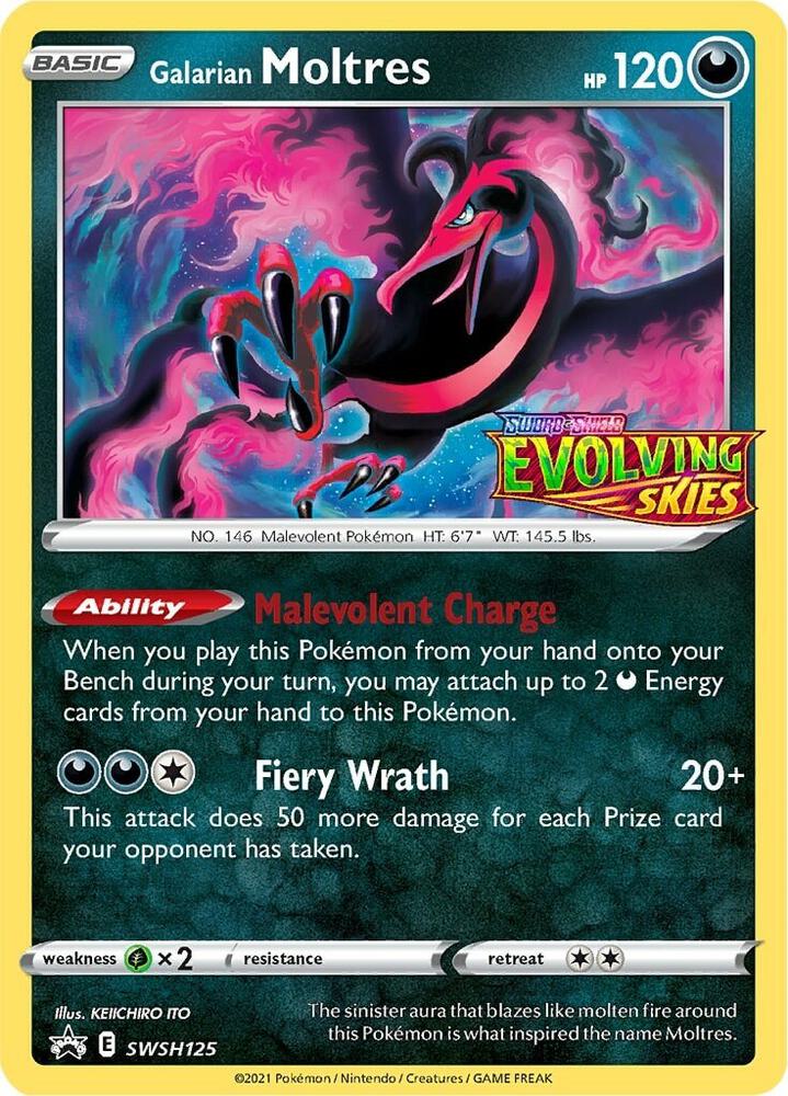 Galarian Moltres Prerelease SWSH125 (SWSH: Sword & Shield Promo Cards) - Holofoil