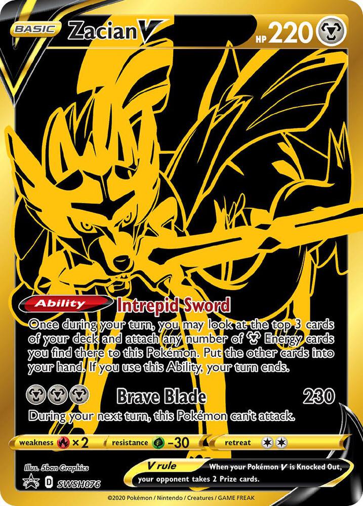 Zacian V SWSH076 (SWSH: Sword & Shield Promo Cards) - Holofoil
