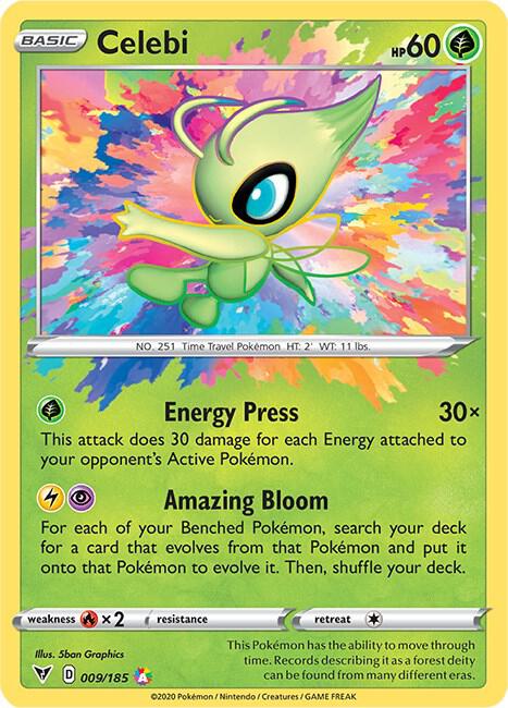 Celebi 009/185 (SWSH04: Vivid Voltage) - Holofoil