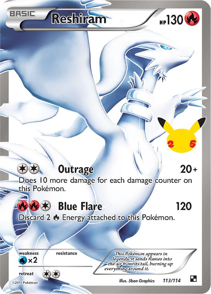 Reshiram 113/114 (Celebrations: Classic Collection) - Holofoil