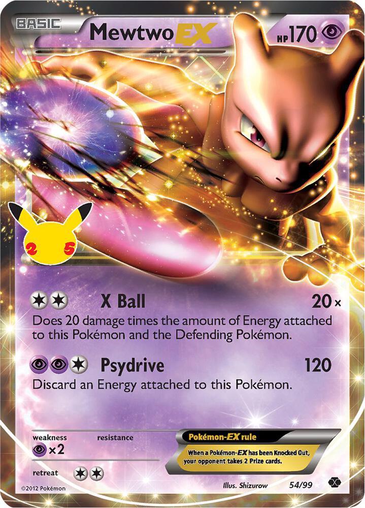 Mewtwo EX 54/99 (Celebrations: Classic Collection) - Holofoil