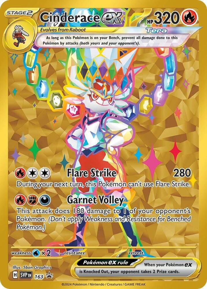 Cinderace ex 163 (SV: Scarlet & Violet Promo Cards) - Holofoil