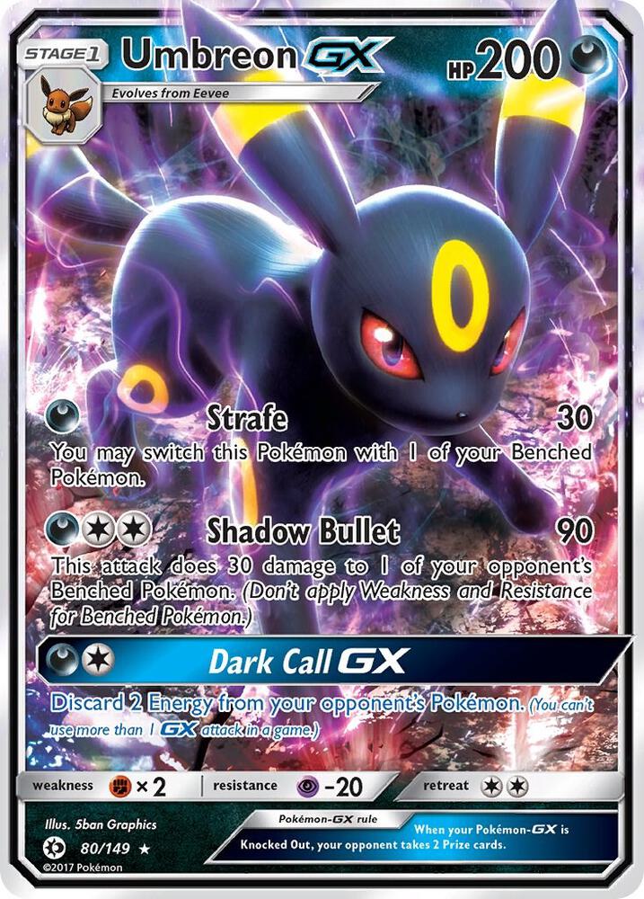 Umbreon GX 80/149 (SM Base Set) - Holofoil