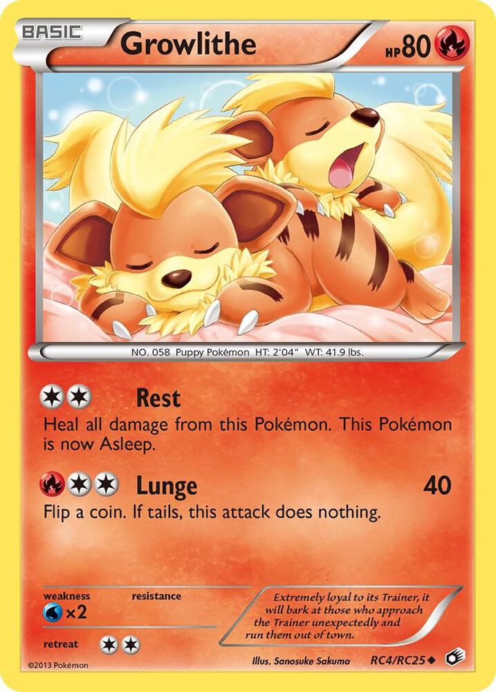Growlithe RC4/RC25 (Legendary Treasures: Radiant Collection) - Holofoil