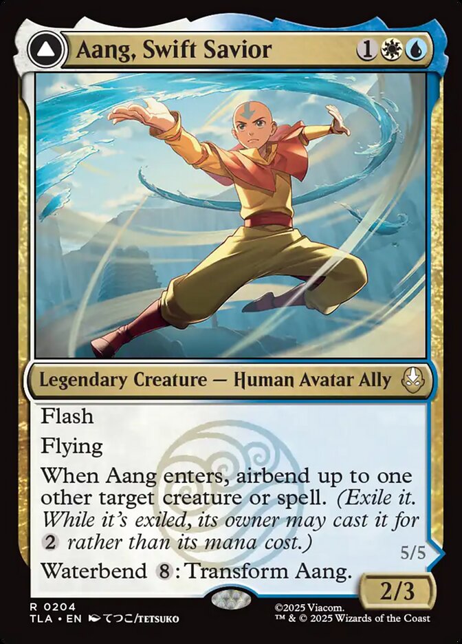 Aang, Swift Savior // Aang and La, Ocean's Fury 204 (Avatar: The Last Airbender) - Foil