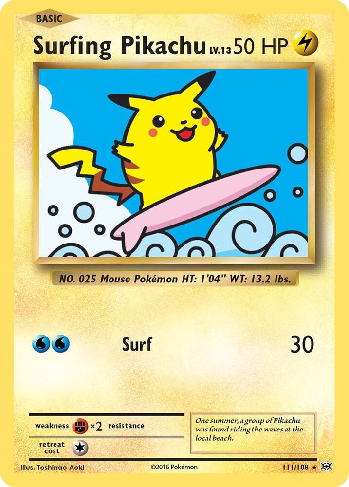 Surfing Pikachu 111/108 (XY - Evolutions)