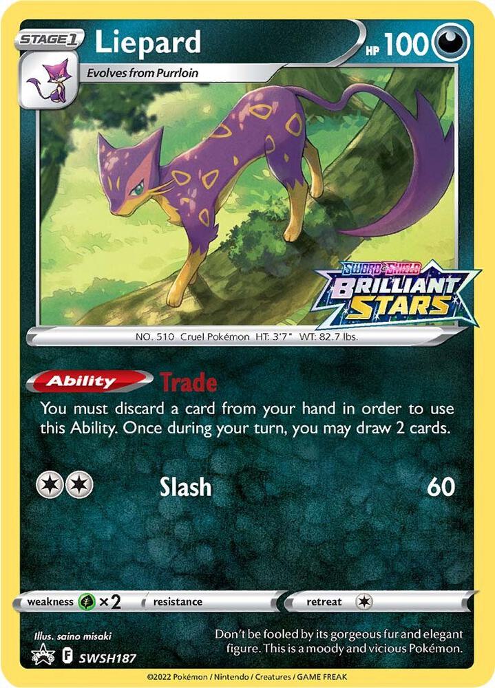 Liepard SWSH187 (SWSH: Sword & Shield Promo Cards) - Holofoil