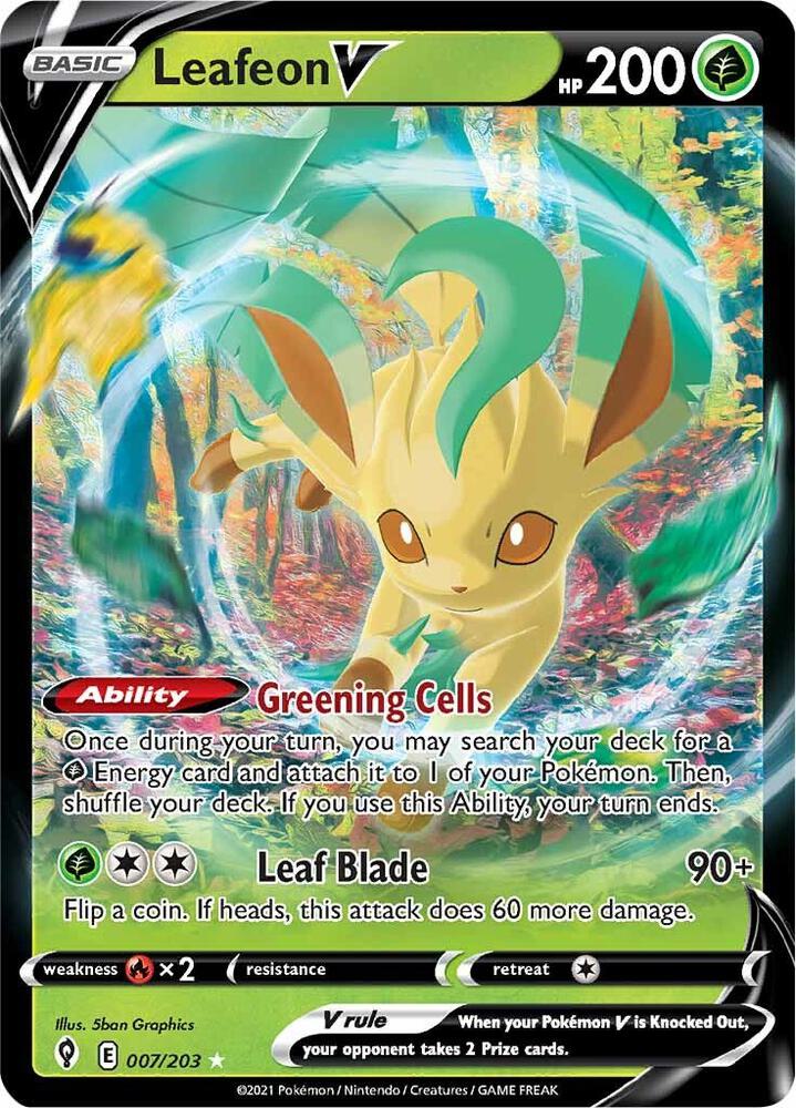 Leafeon V 007/203 (SWSH07: Evolving Skies) - Holofoil