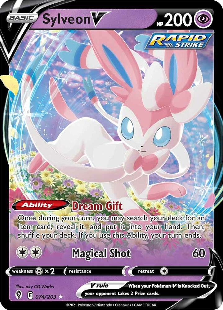 Sylveon V 074/203 (SWSH07: Evolving Skies) - Holofoil