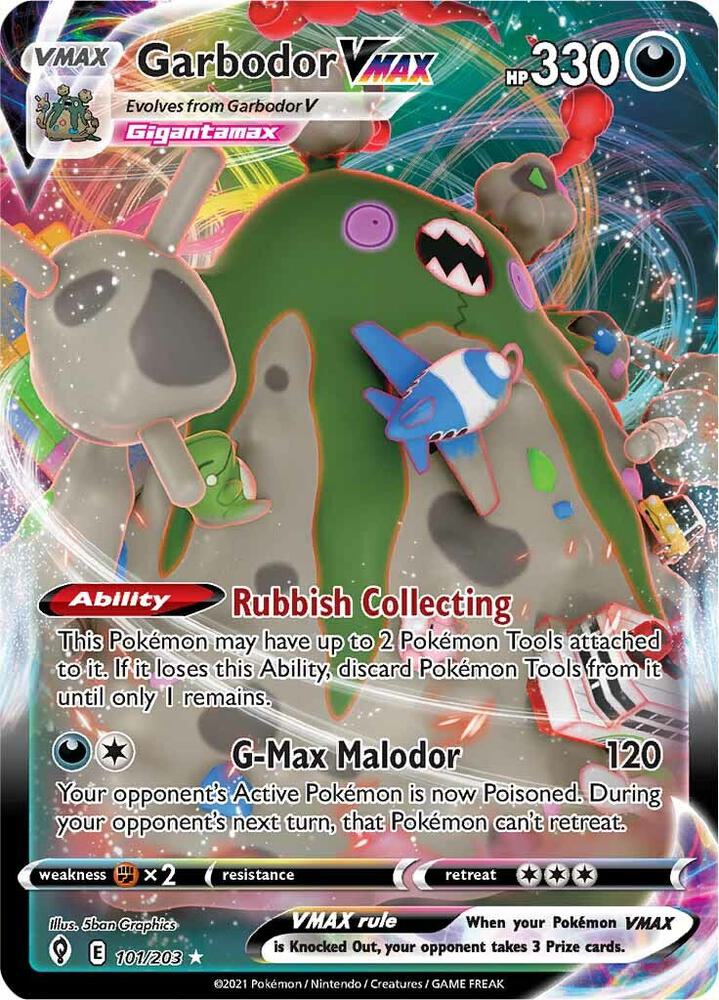 Garbodor VMAX 101/203 (SWSH07: Evolving Skies) - Holofoil