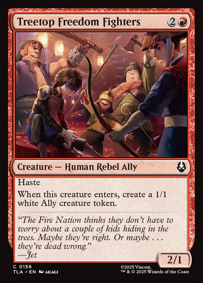 Treetop Freedom Fighters 156/286 (Avatar: The Last Airbender) - Foil