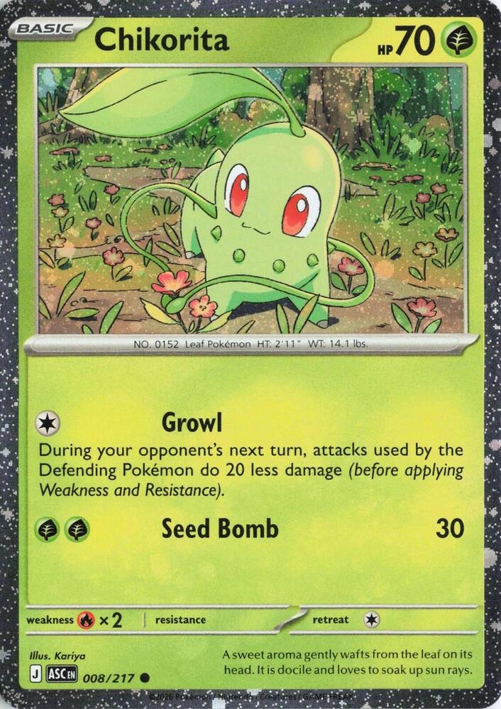 Chikorita 008/217 (Miscellaneous Cards & Products) - Cosmo Holofoil