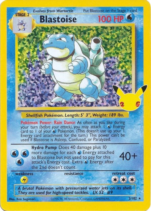 Blastoise 2/102 (Celebrations: Classic Collection) - Holofoil