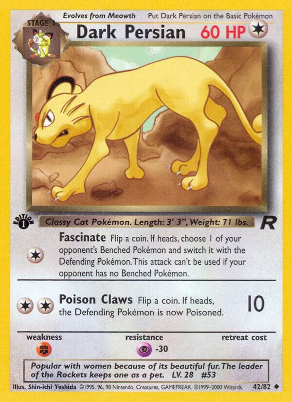 Dark Persian 42/82 (Team Rocket) - 1st Edition