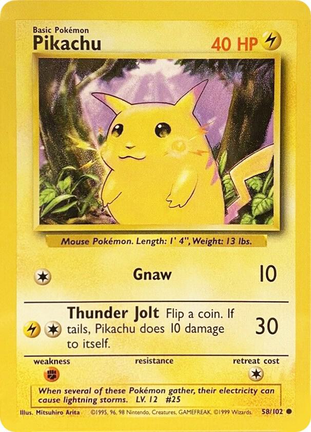 Pikachu 058/102 (Base Set) - Unlimited Normal