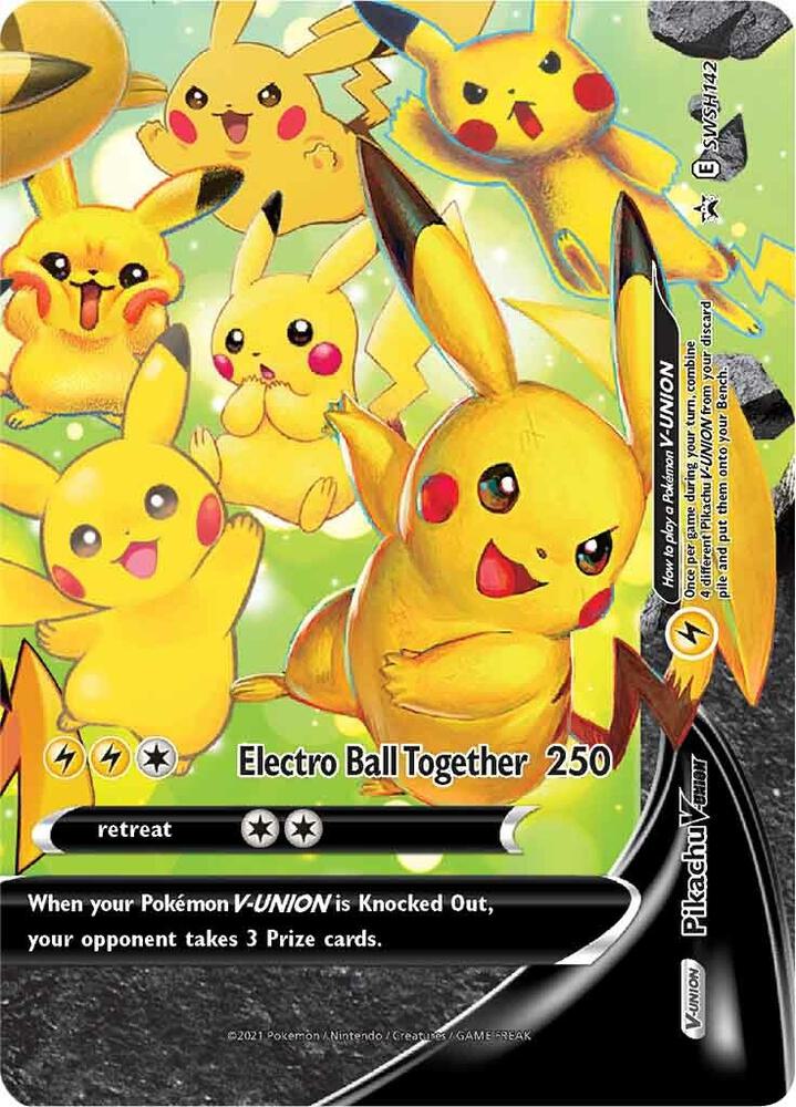 Pikachu V Union SWSH142 (SWSH: Sword & Shield Promo Cards) - Holofoil