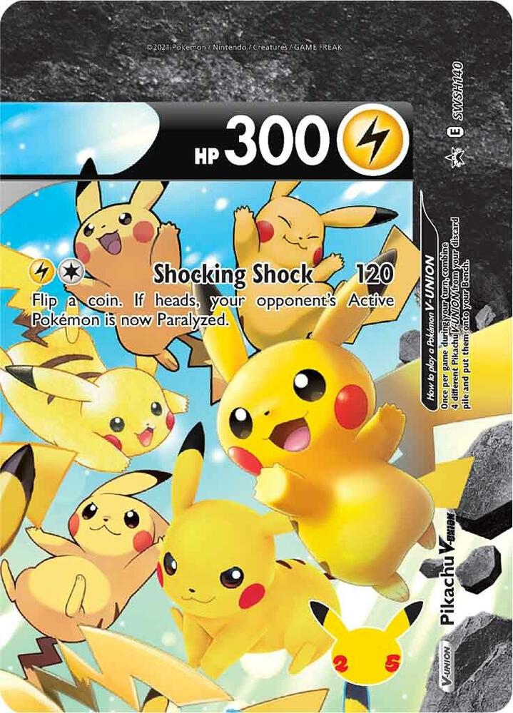 Pikachu V Union SWSH140 (SWSH: Sword & Shield Promo Cards) - Holofoil