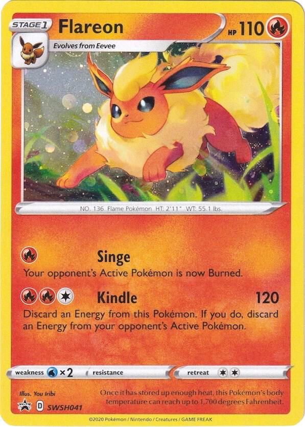 Flareon SWSH041 (SWSH: Sword & Shield Promo Cards) - Holofoil