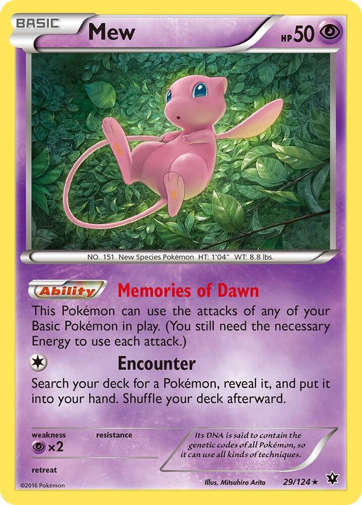 Mew 29/124 (XY - Fates Collide) - Holofoil