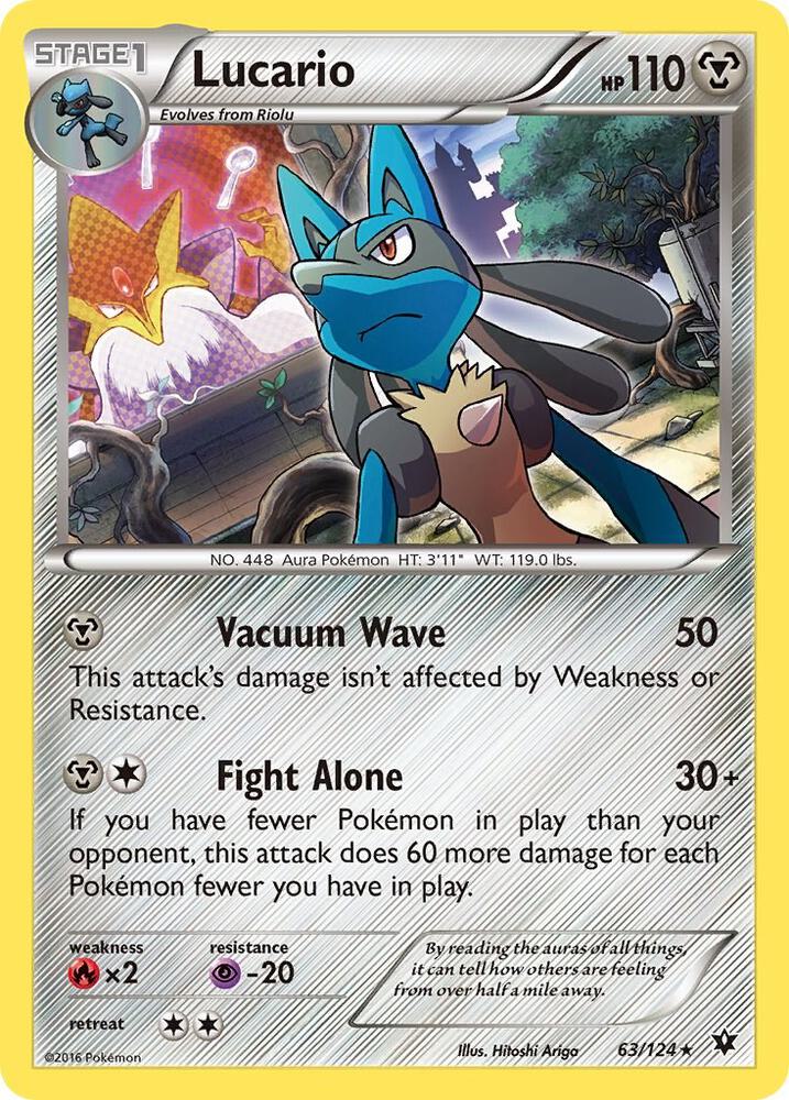 Lucario 63/124 (XY - Fates Collide) - Holofoil