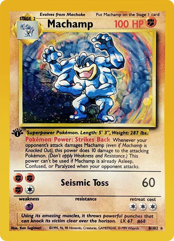 Machamp 008/102 (Deck Exclusives) - 1st Edition Holofoil