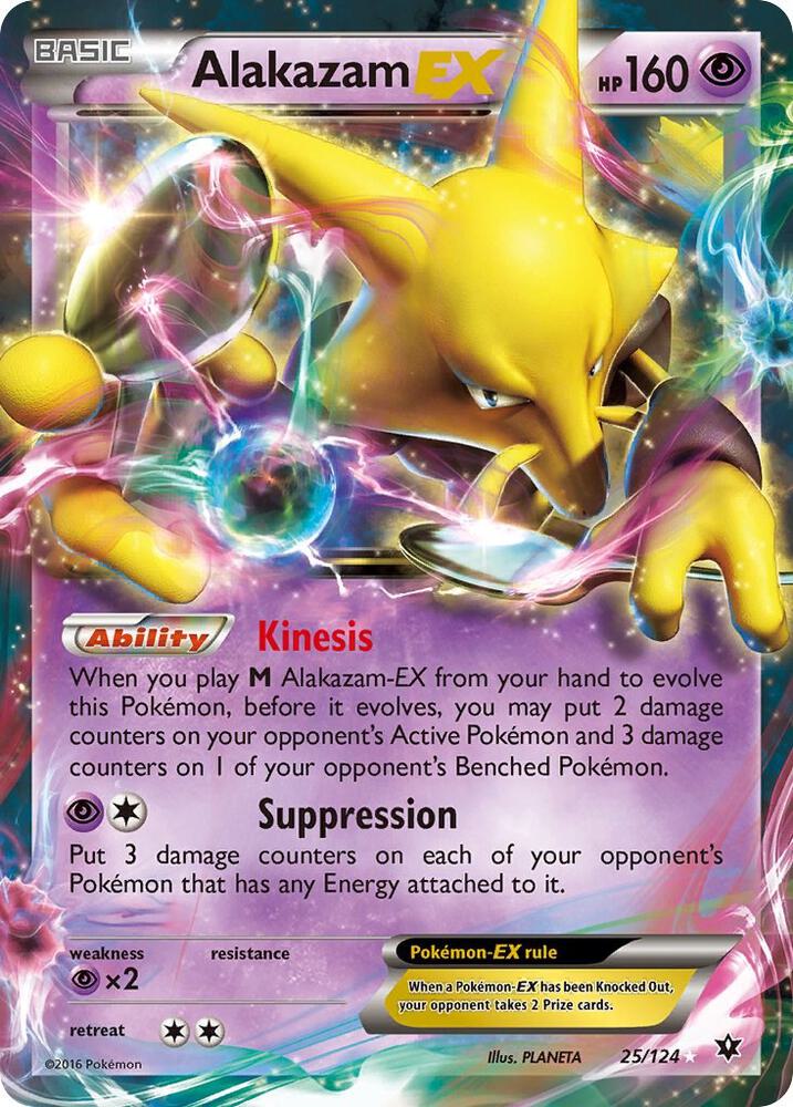Alakazam EX 25/124 (XY - Fates Collide) - Holofoil