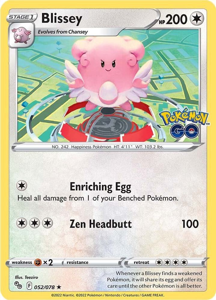 Blissey 052/078 (Pokemon GO) - Holofoil