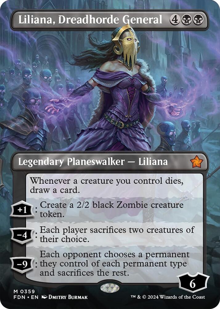 Liliana, Dreadhorde General 359/291 (Foundations) - Borderless